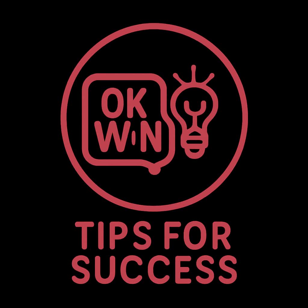 An icon representing Tips for Ok Win Success.