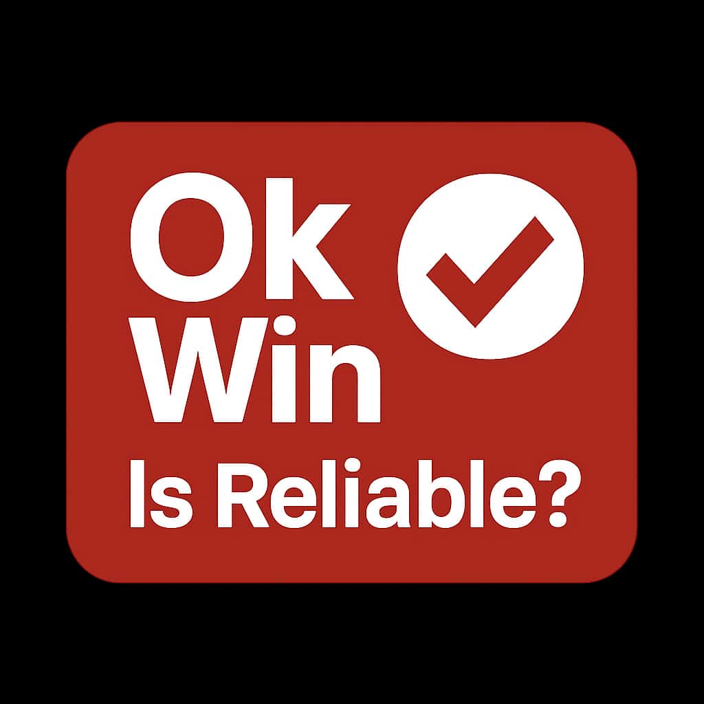 A professional badge representing the reliability of Ok Win.