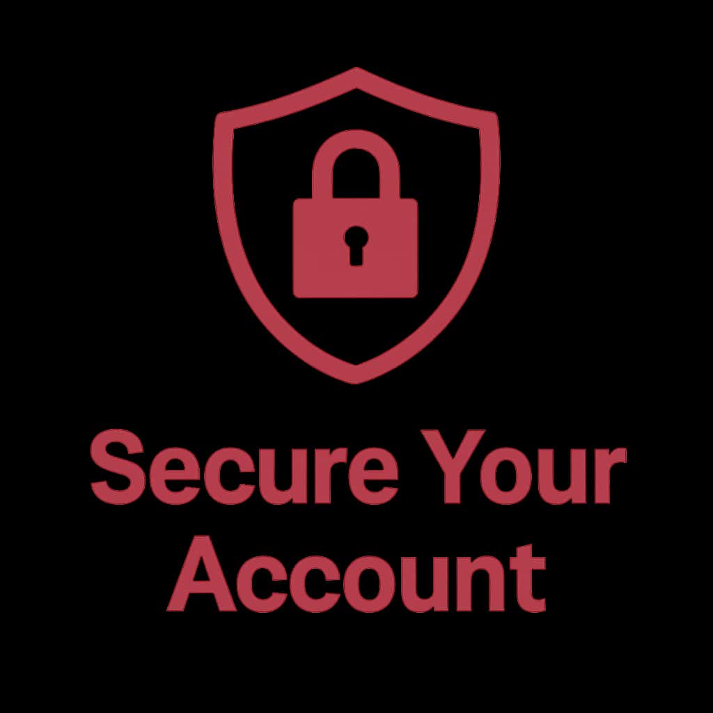 A professional badge design illustrating account security for Ok Win.